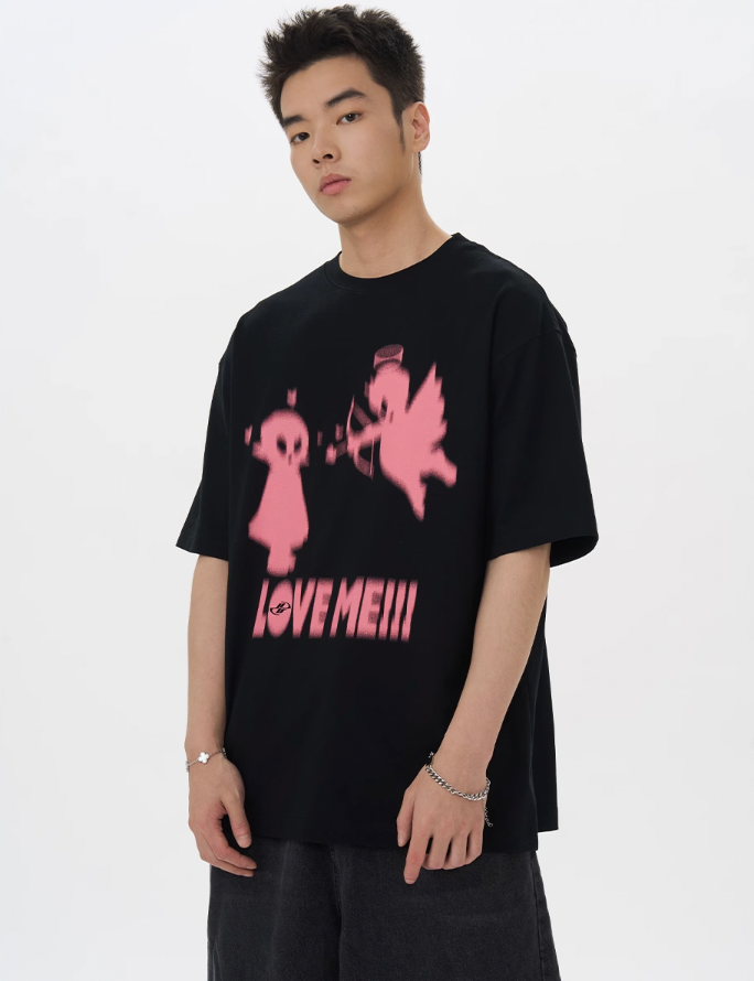 Harsh and Cruel Angel Imp Illusion Graffiti Tee