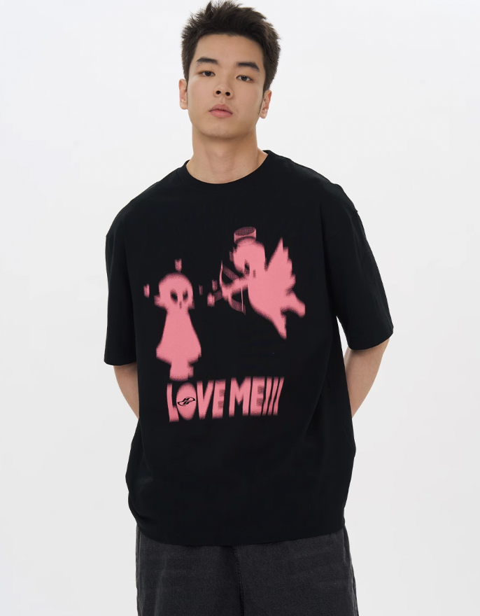 Harsh and Cruel Angel Imp Illusion Graffiti Tee