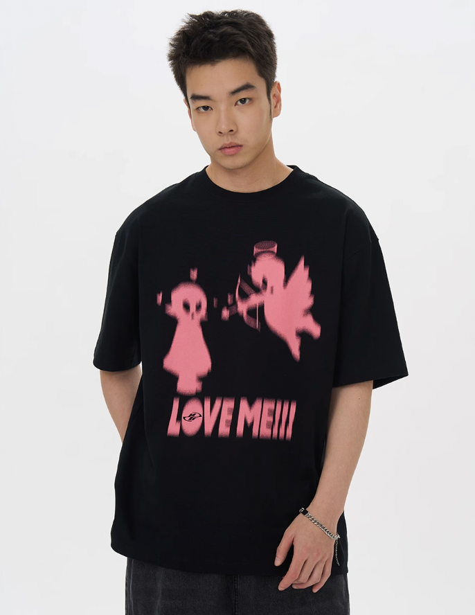 Harsh and Cruel Angel Imp Illusion Graffiti Tee