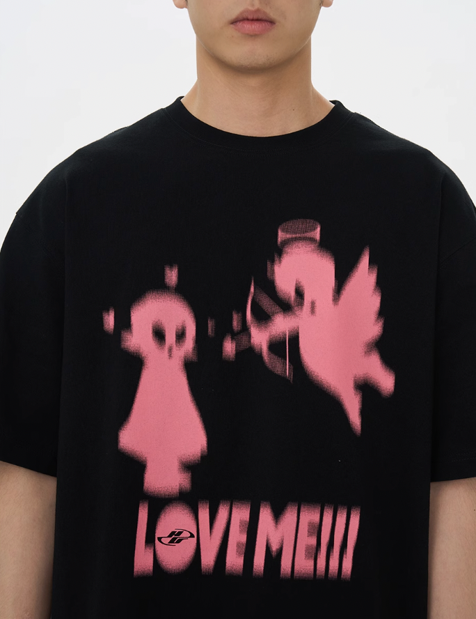 Harsh and Cruel Angel Imp Illusion Graffiti Tee