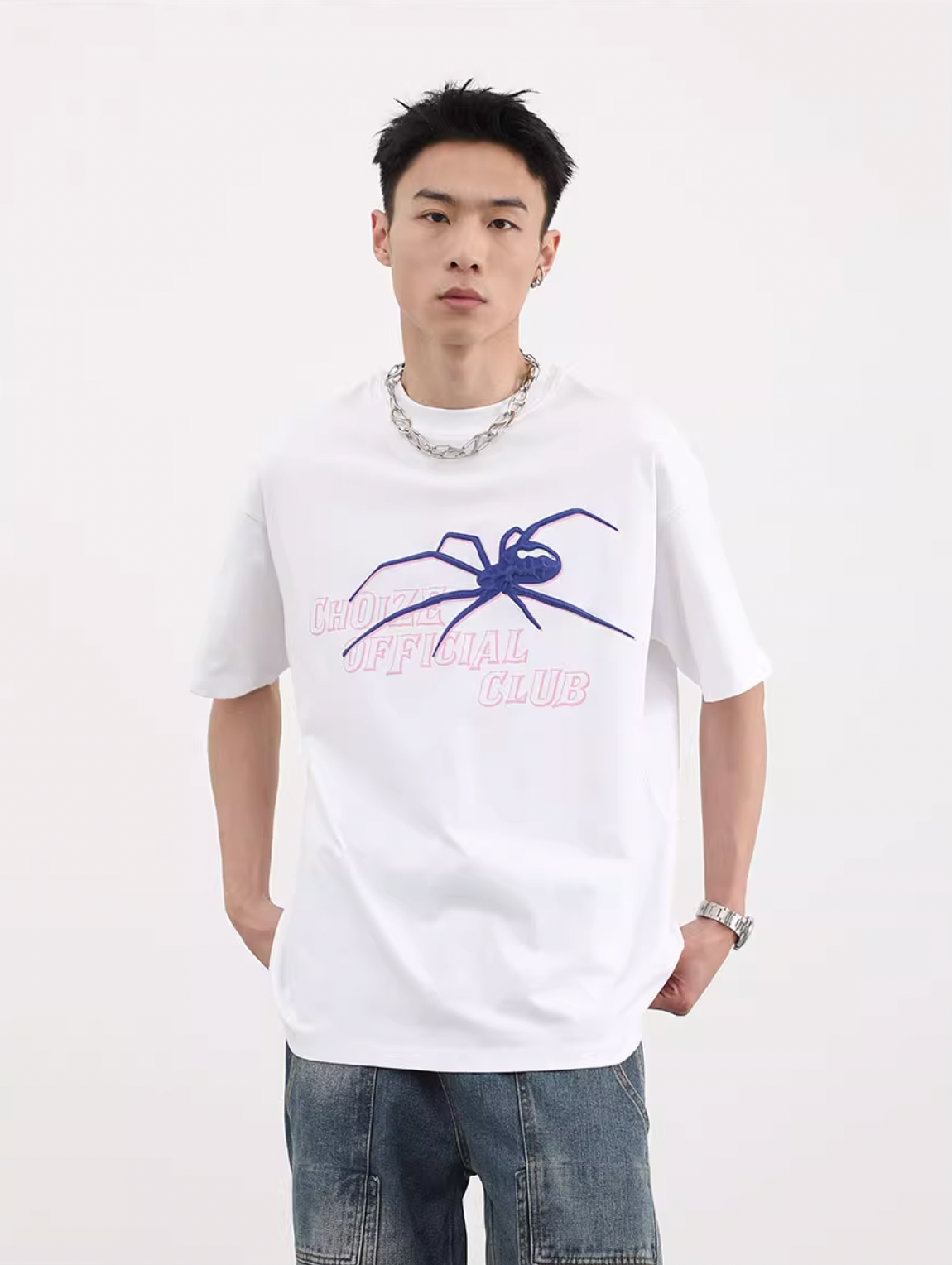 F3F Select 3D Spider Print Loose Tee