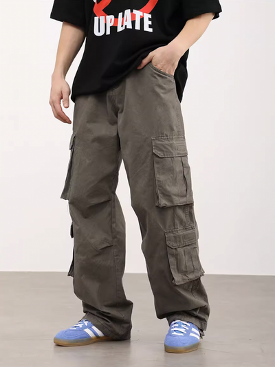 F3F Select Washed & Aged 3D Multi Pocket Work Pants