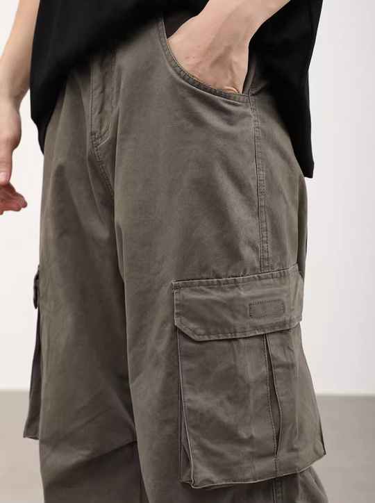 F3F Select Washed & Aged 3D Multi Pocket Work Pants