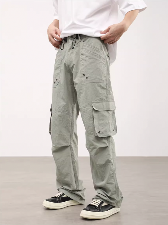 F3F Select 3D Multi Pocket Pleated Splicing Work Pants