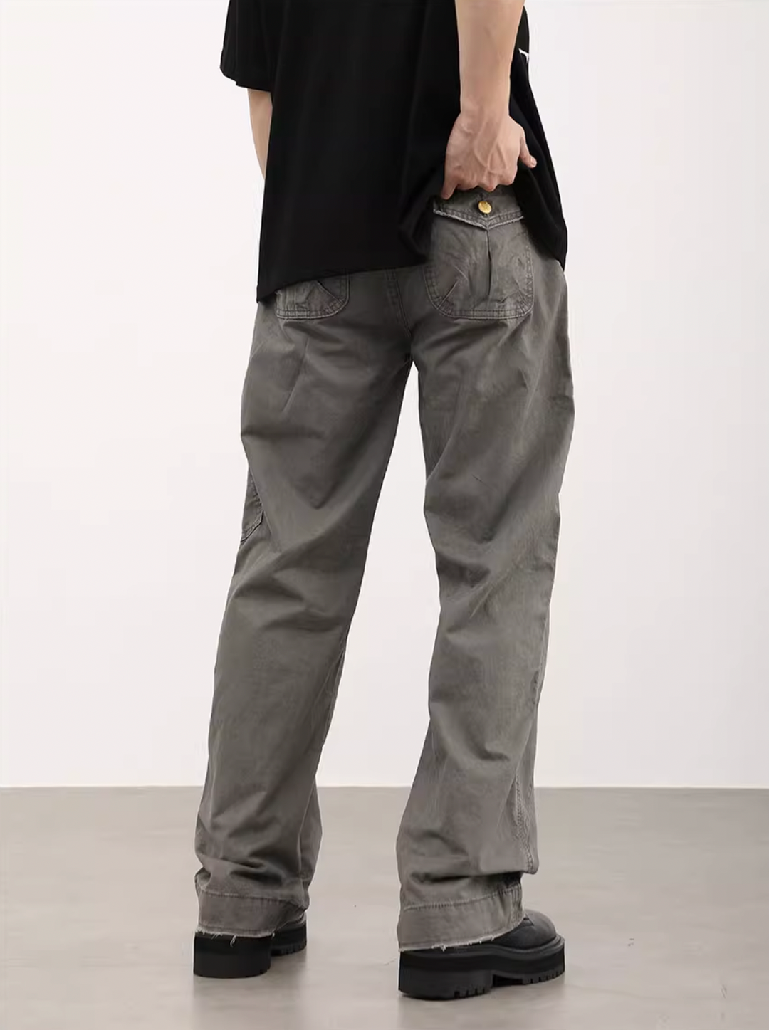 F3F Select Washed Raw Edge Work Pants