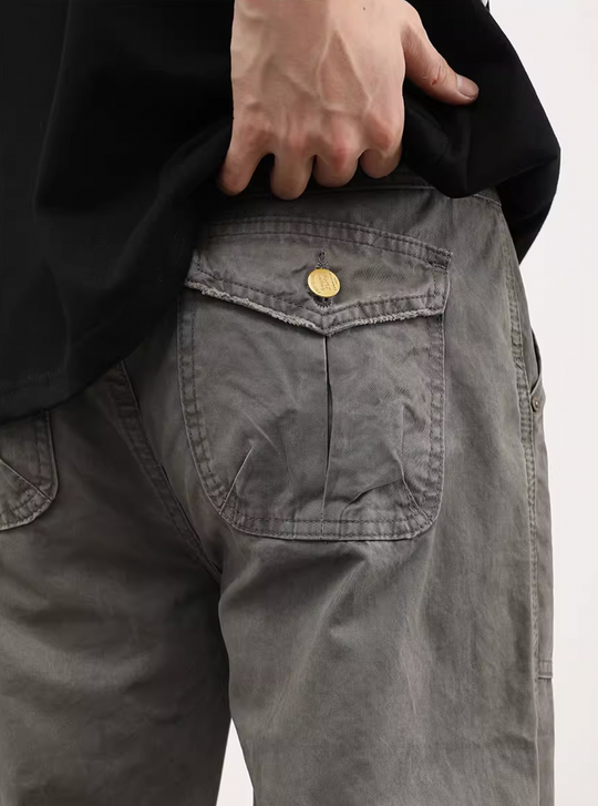 F3F Select Washed Raw Edge Work Pants