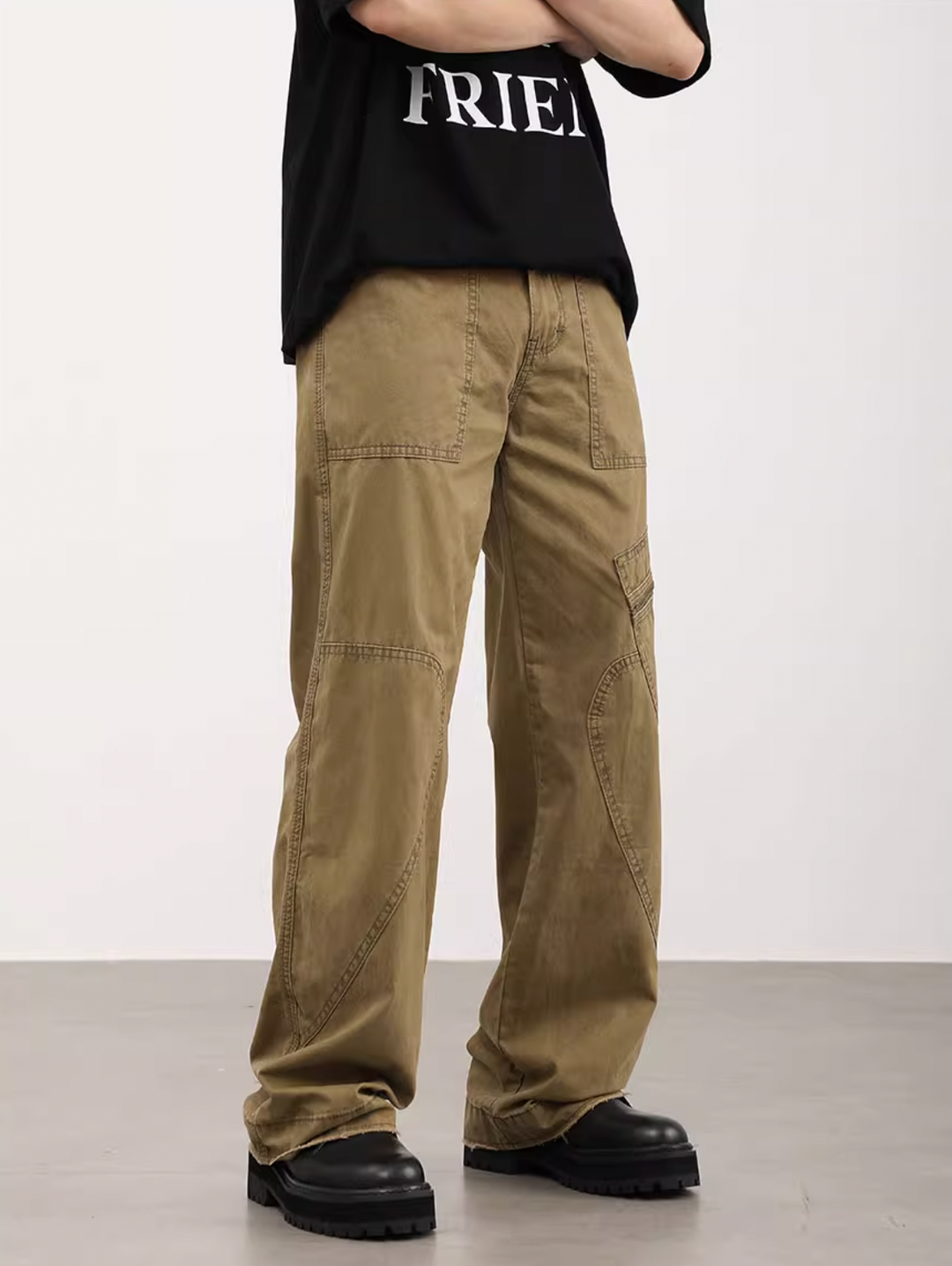 F3F Select Washed Raw Edge Work Pants