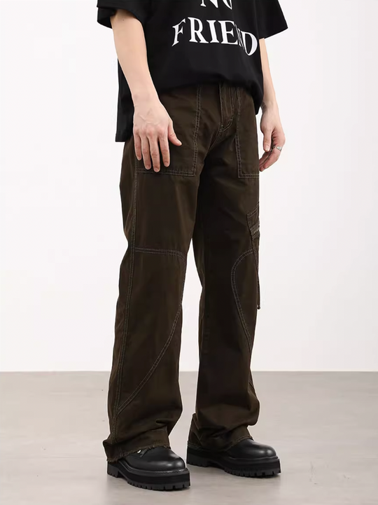 F3F Select Washed Raw Edge Work Pants