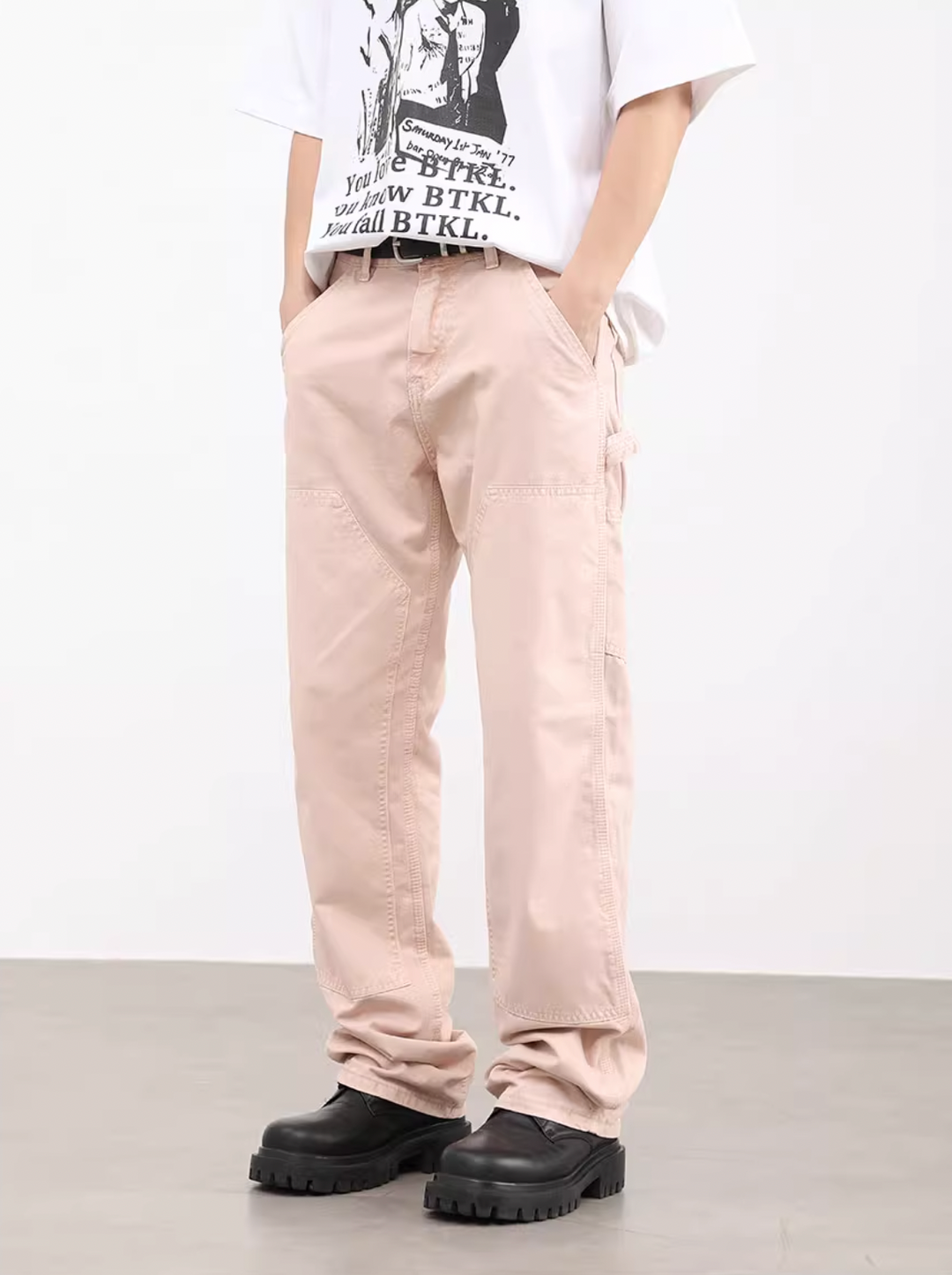 F3F Select Wash Patch Straight Denim Pants