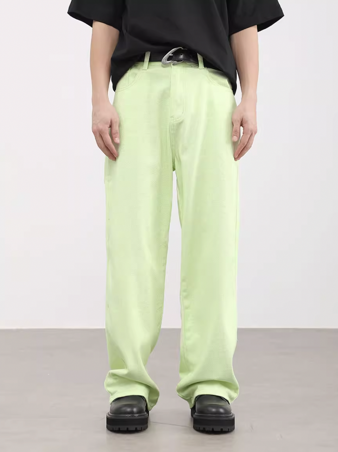 F3F Select Loose Wide Leg Color Denim Pants