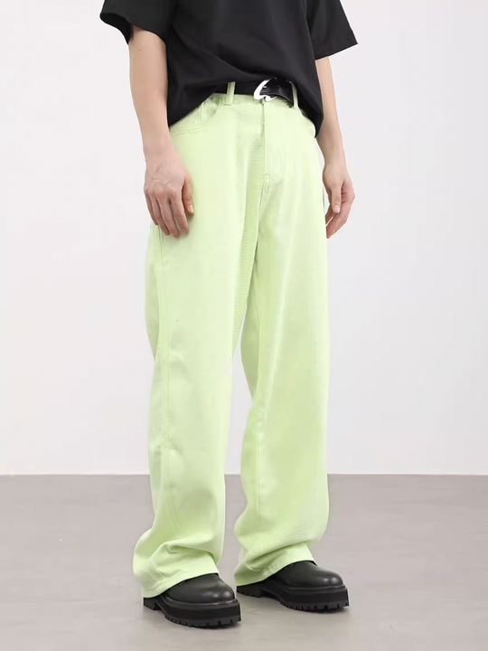 F3F Select Loose Wide Leg Color Denim Pants