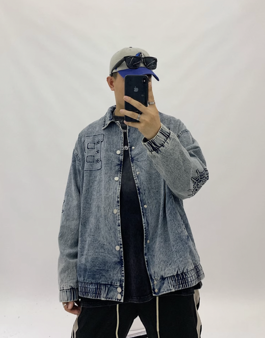 F3F Select Washed Spider Denim Jacket