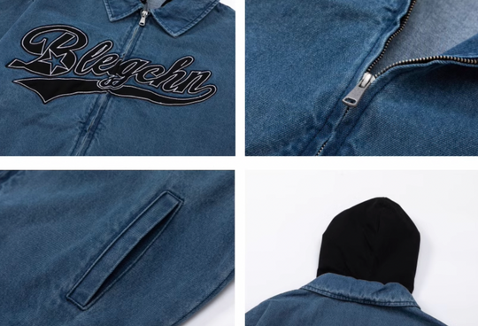 F3F Select Embroidery Hooded Denim Jacket