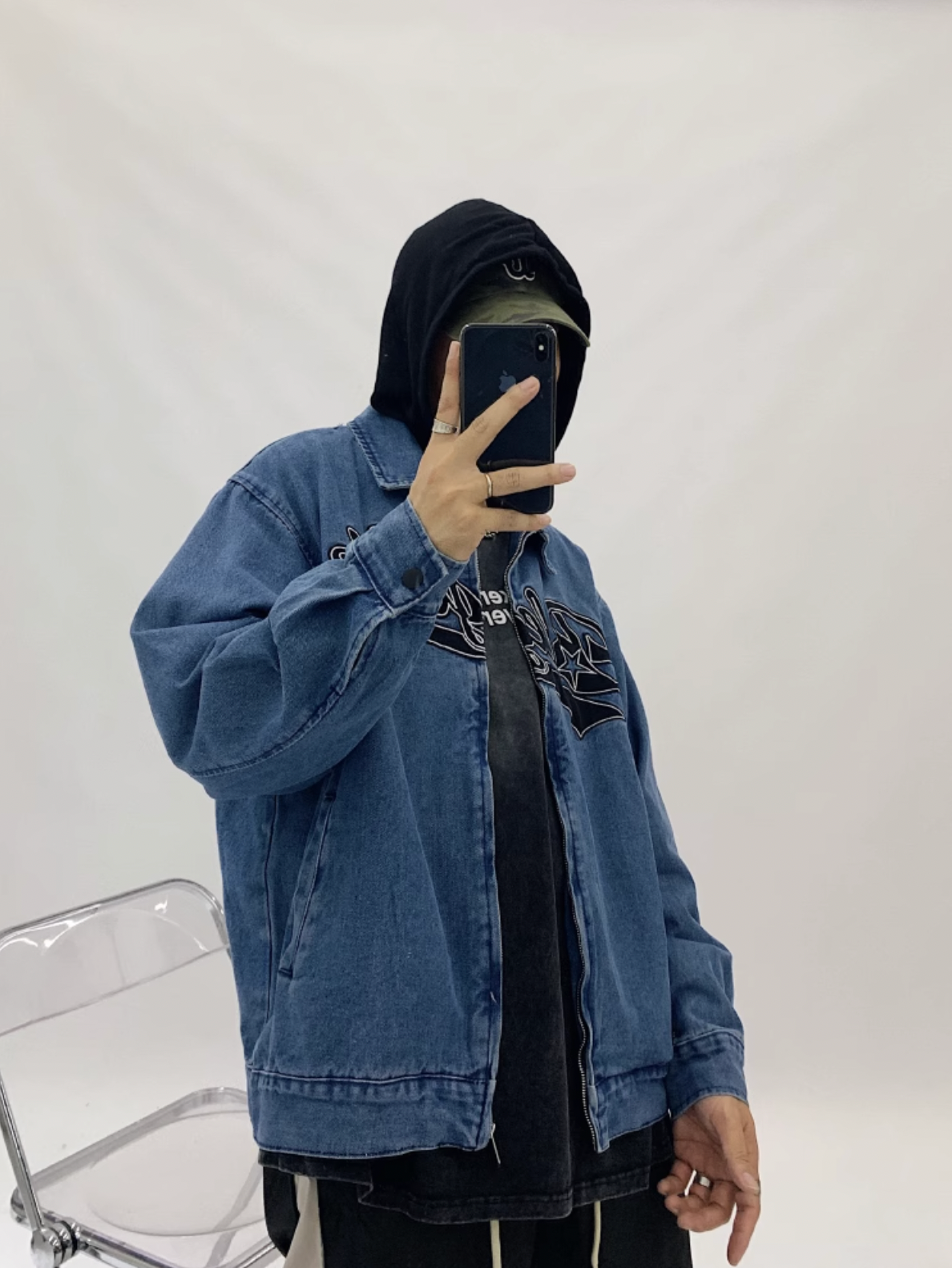 F3F Select Embroidery Hooded Denim Jacket