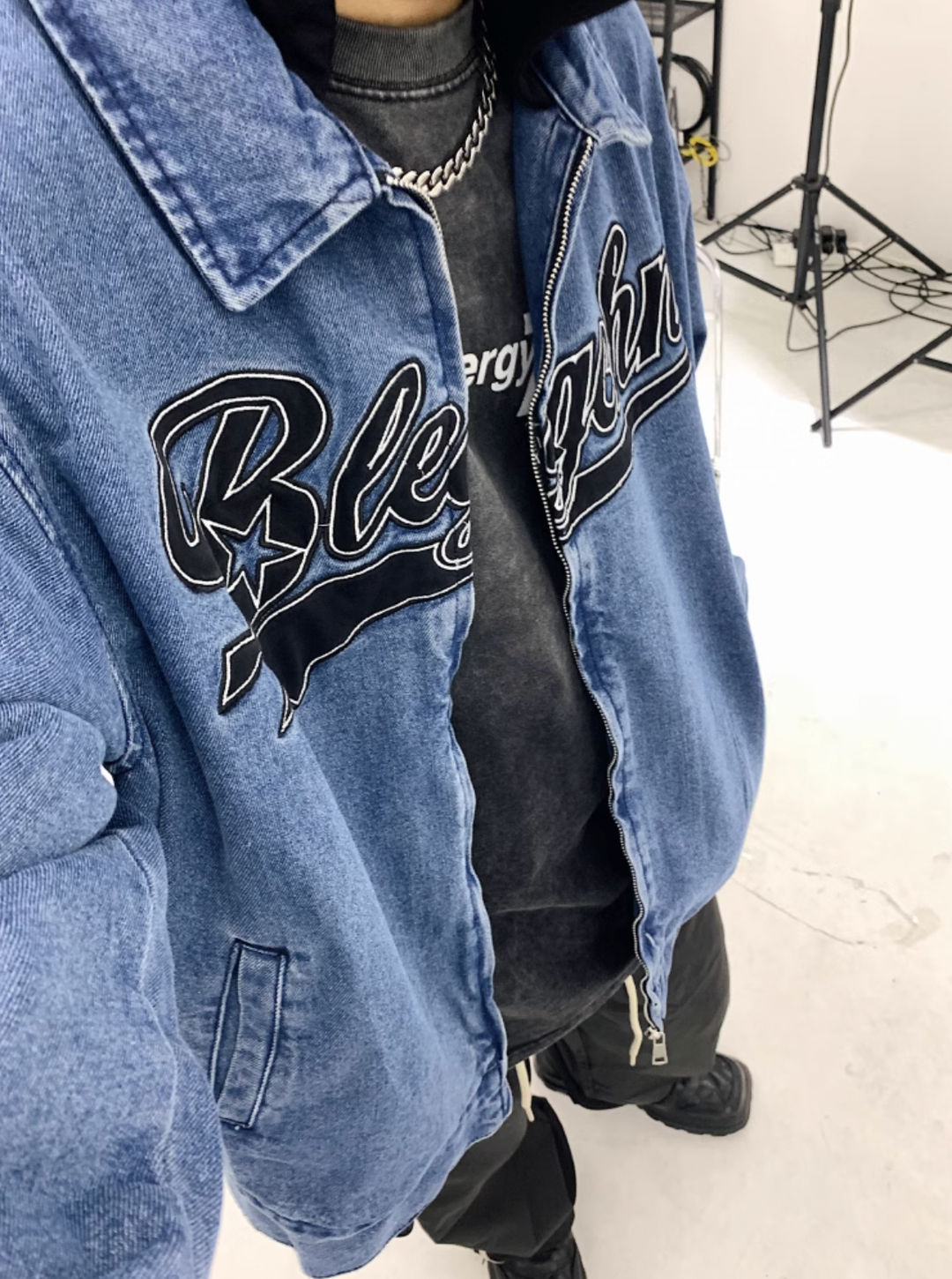 F3F Select Embroidery Hooded Denim Jacket