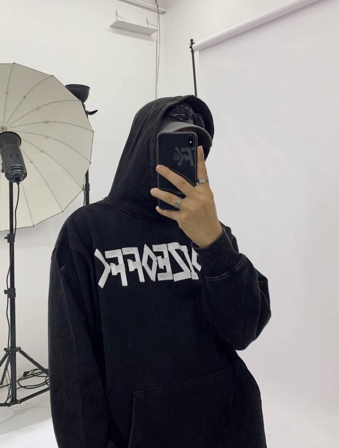 F3F Select Washed & Old Print Hoodie