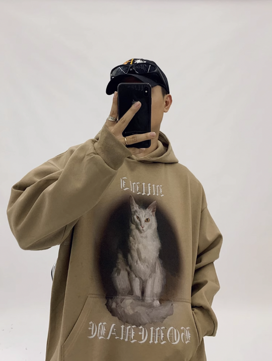 F3F Select Cat Print Hoodie