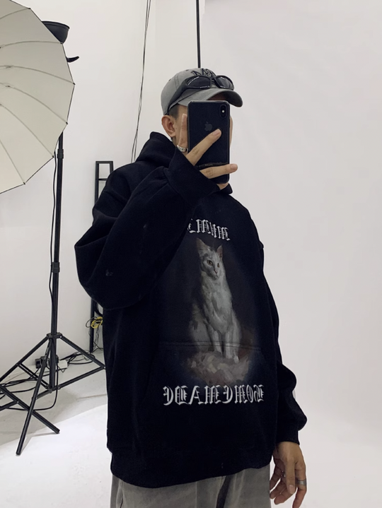 F3F Select Cat Print Hoodie