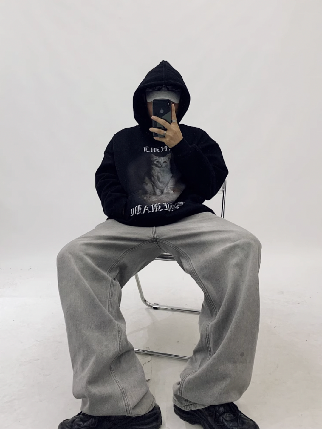 F3F Select Cat Print Hoodie