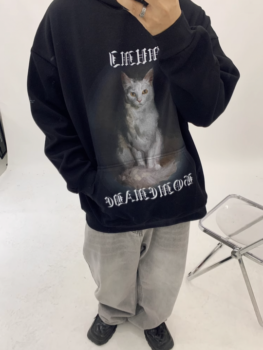 F3F Select Cat Print Hoodie