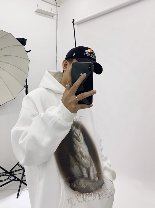 F3F Select Cat Print Hoodie