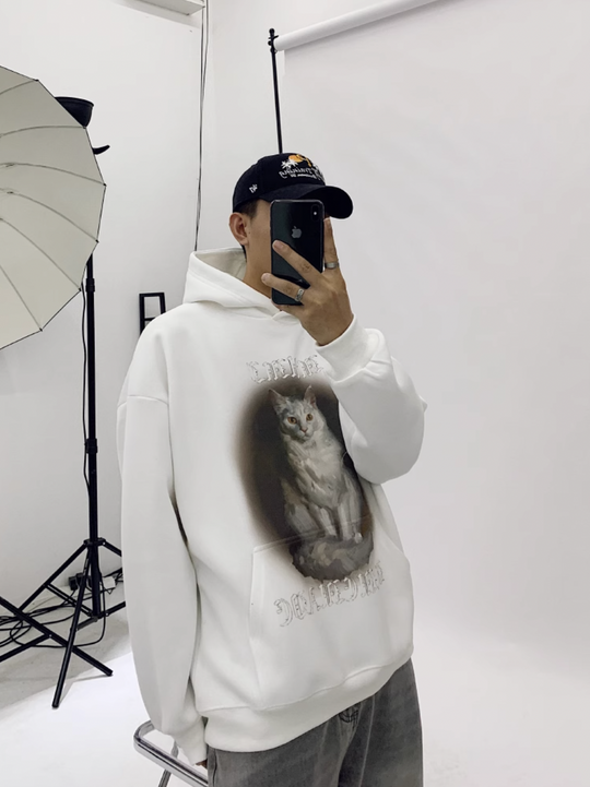 F3F Select Cat Print Hoodie