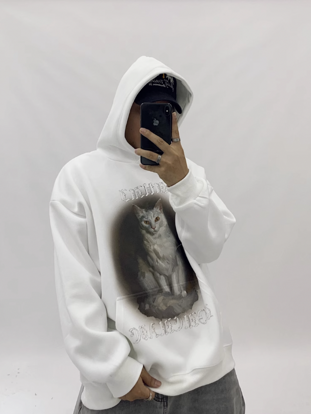 F3F Select Cat Print Hoodie