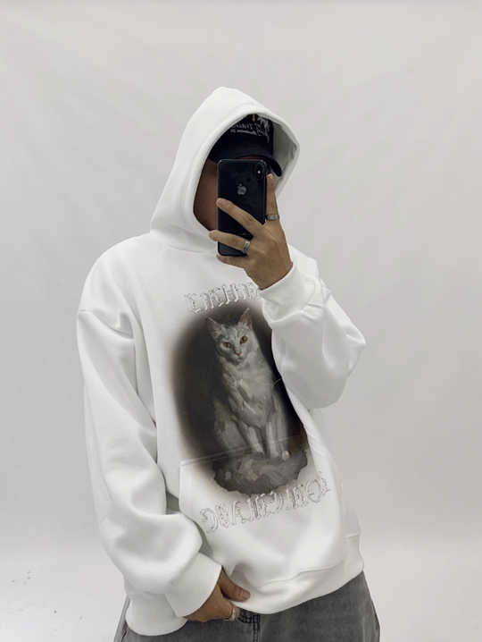 F3F Select Cat Print Hoodie