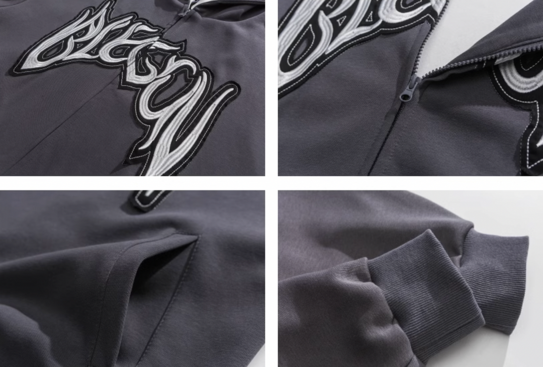 F3F Select Embroidery Zip Up Hoodie