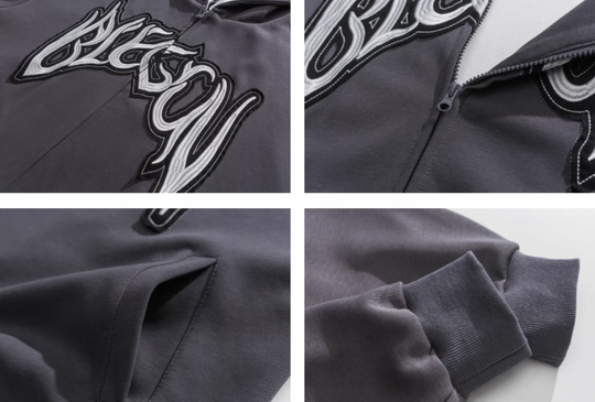 F3F Select Embroidery Zip Up Hoodie