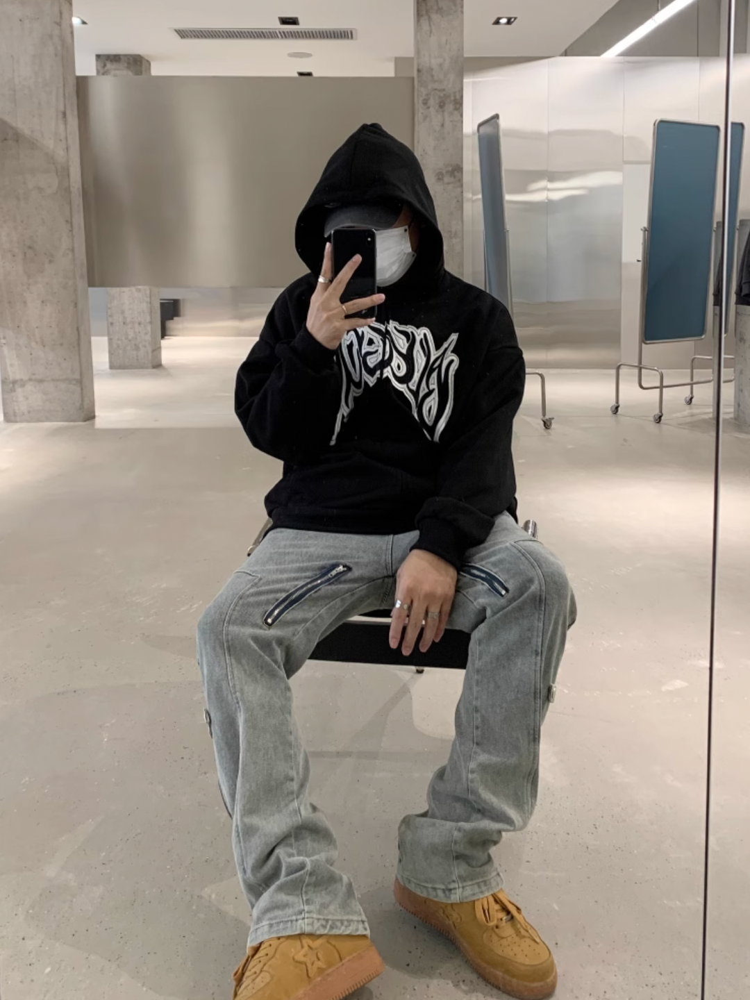 F3F Select Embroidery Zip Up Hoodie