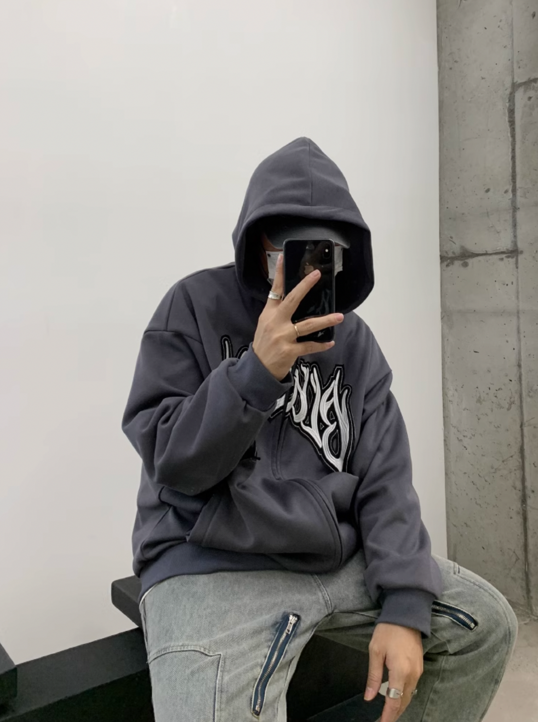 F3F Select Embroidery Zip Up Hoodie