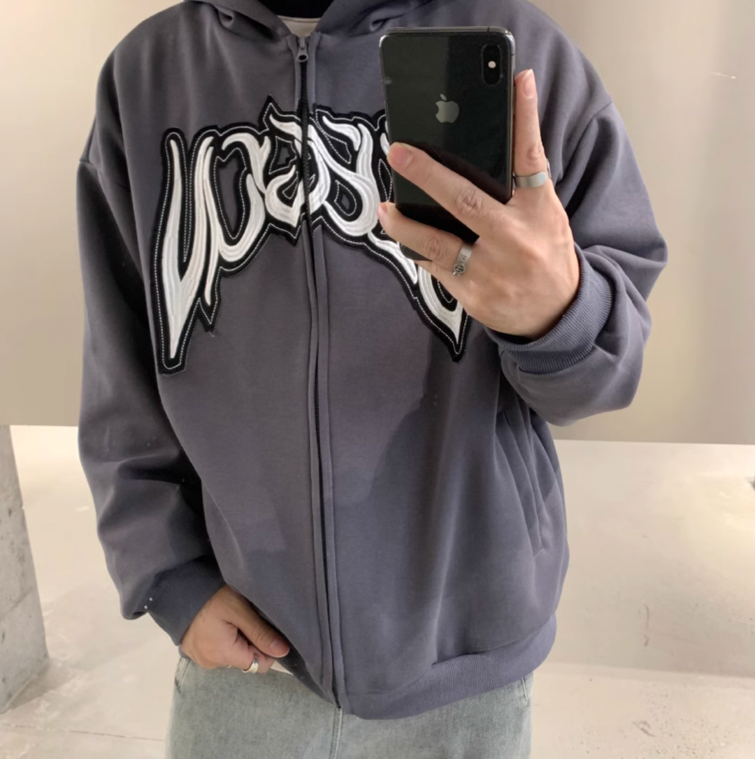 F3F Select Embroidery Zip Up Hoodie