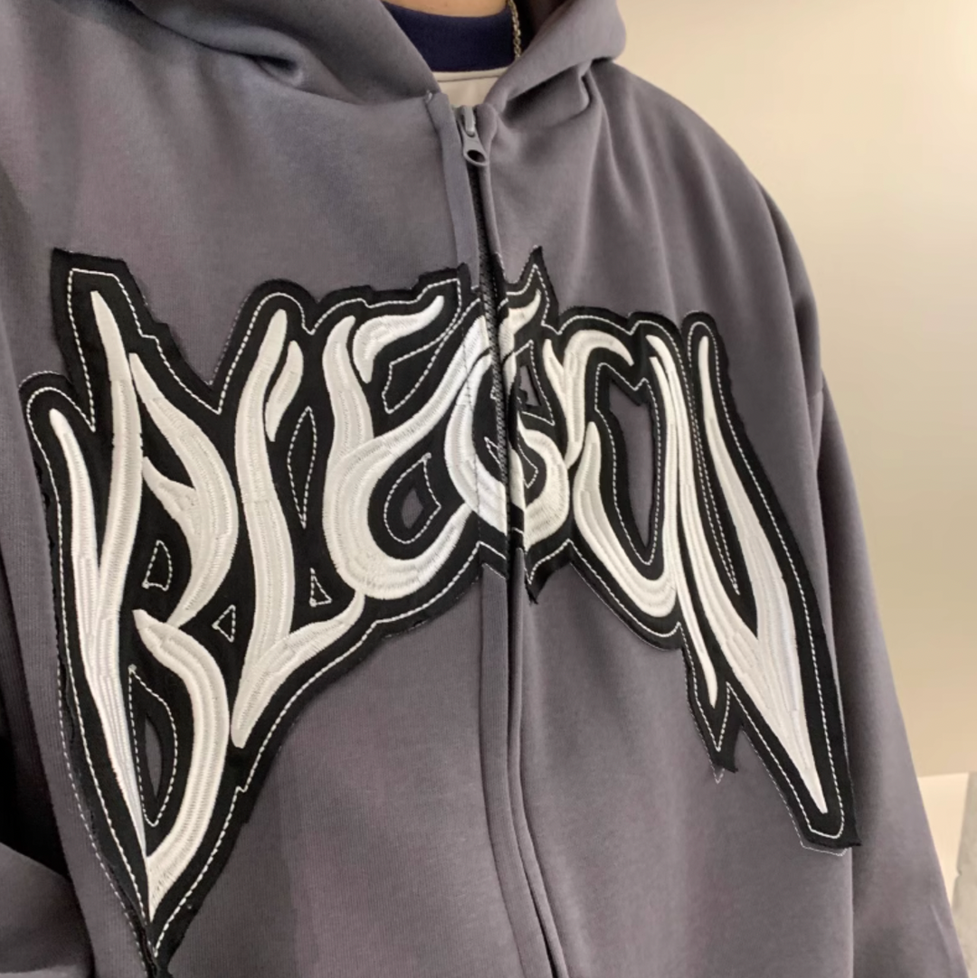 F3F Select Embroidery Zip Up Hoodie