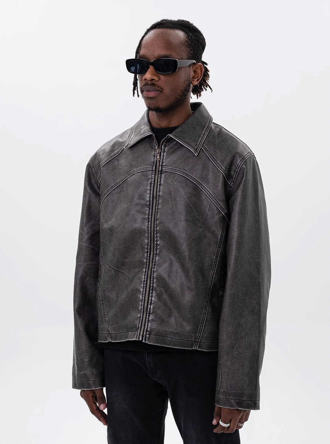 F3F Select Detroit Workwear PU Leather Jacket