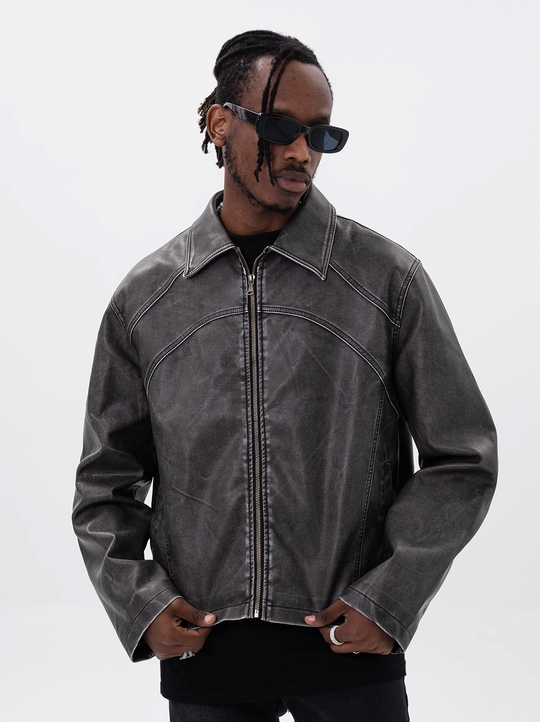 F3F Select Detroit Workwear PU Leather Jacket
