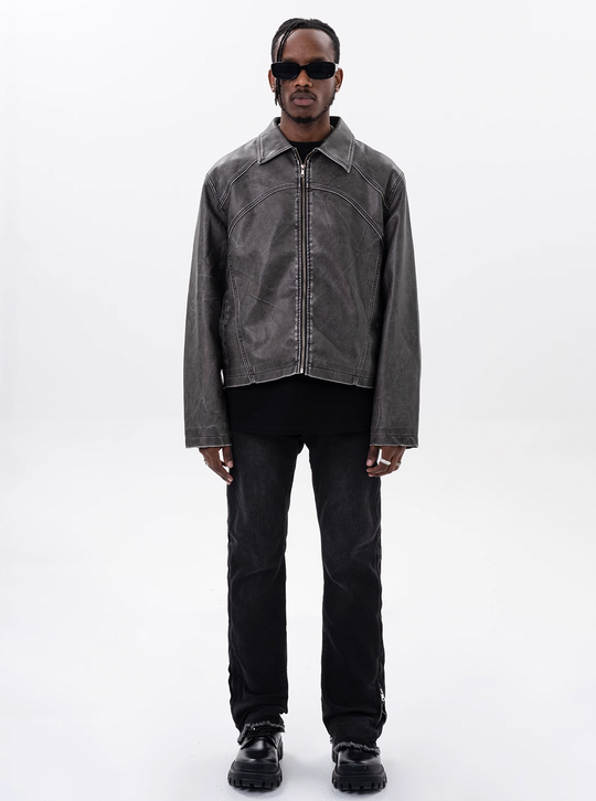 F3F Select Detroit Workwear PU Leather Jacket