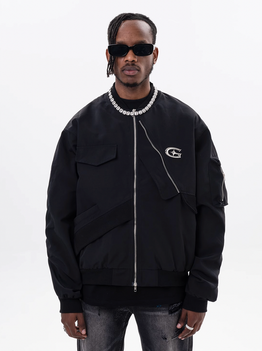 F3F Select Embroidered Logo Workwear Flight Jacket