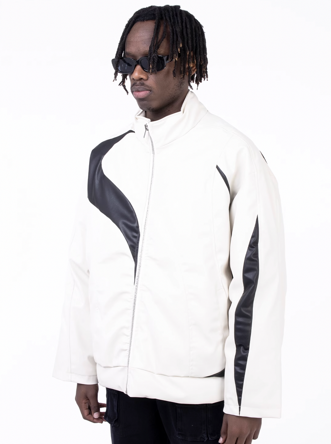 F3F Select Contrast Thickened Leather Jacket