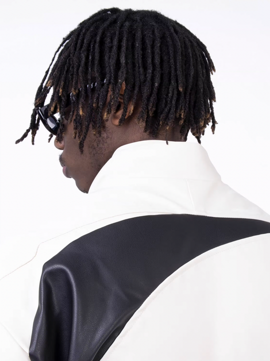 F3F Select Contrast Thickened Leather Jacket