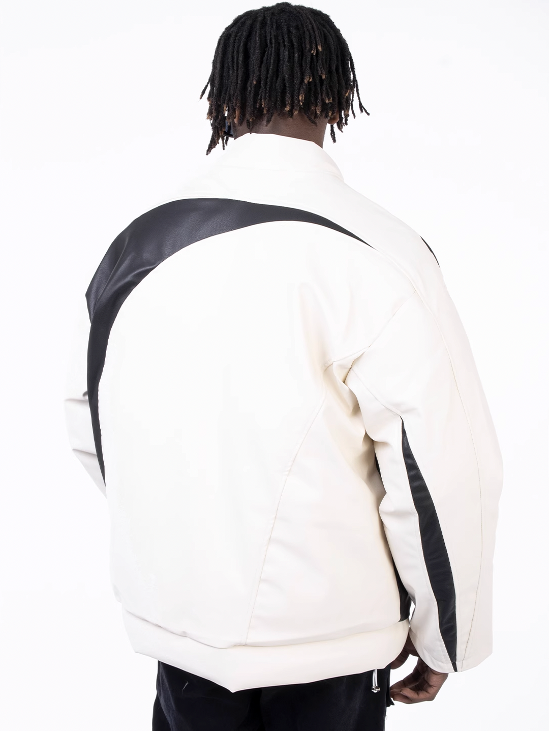 F3F Select Contrast Thickened Leather Jacket