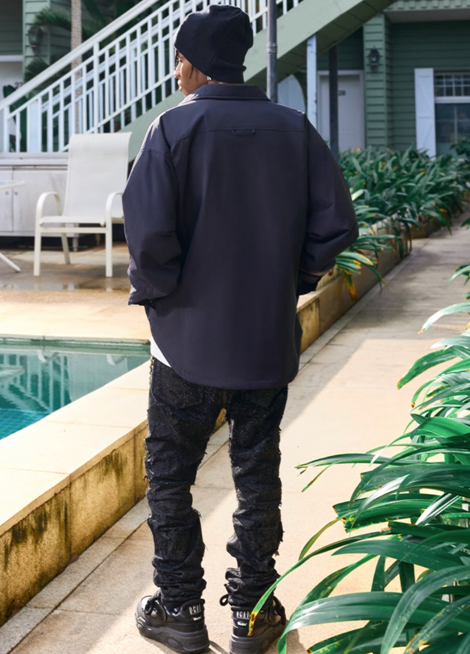 MEDM Logo Loose Shirt Jacket