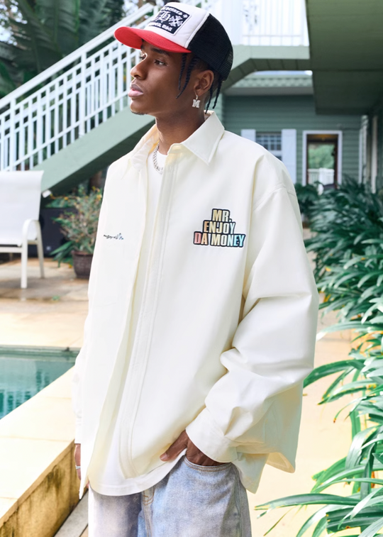 MEDM Logo Loose Shirt Jacket