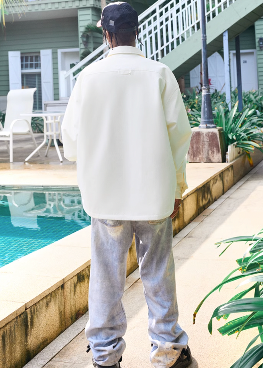 MEDM Logo Loose Shirt Jacket