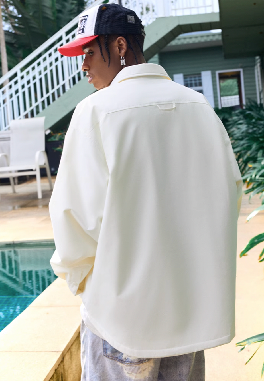 MEDM Logo Loose Shirt Jacket