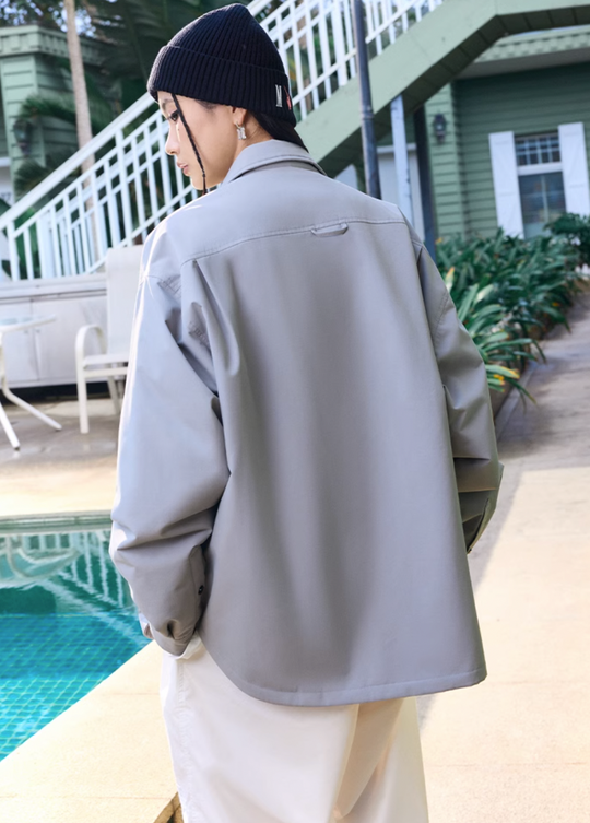 MEDM Logo Loose Shirt Jacket