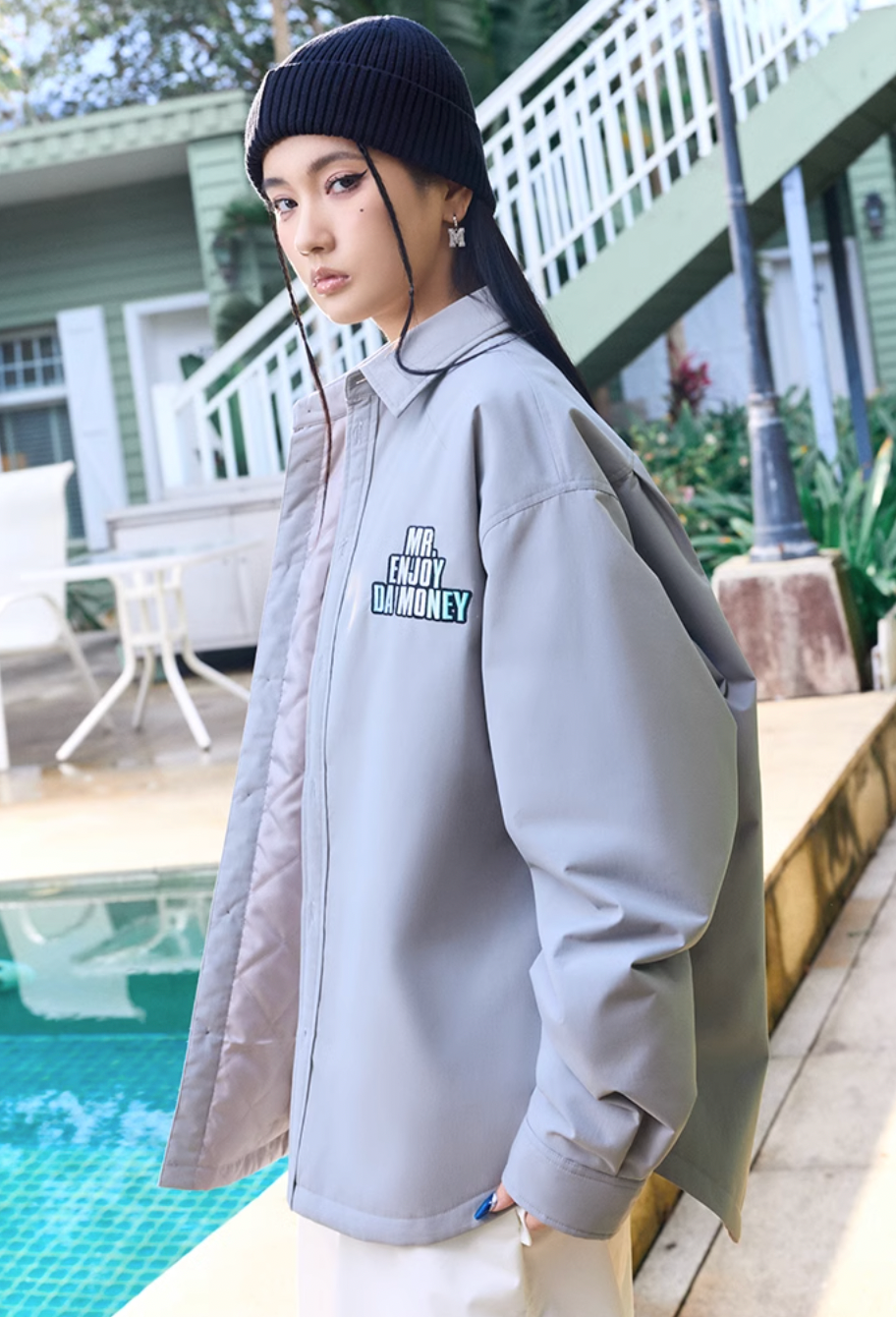 MEDM Logo Loose Shirt Jacket
