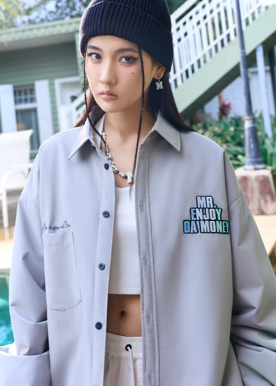 MEDM Logo Loose Shirt Jacket