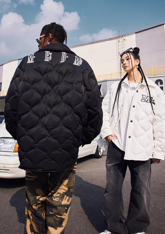 MEDM Plaid Down Shirt Jacket