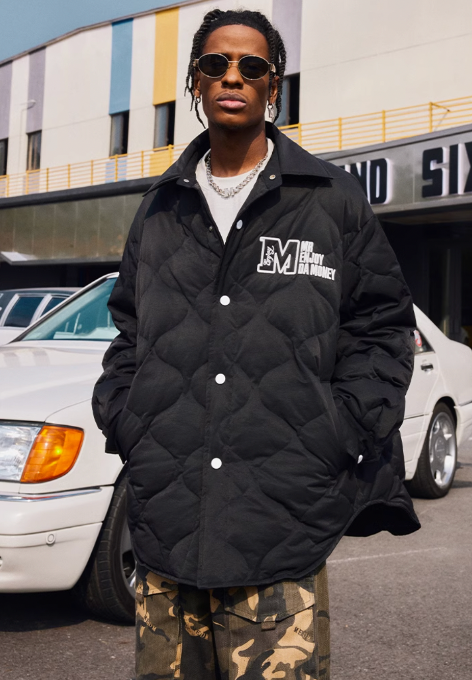 MEDM Plaid Down Shirt Jacket